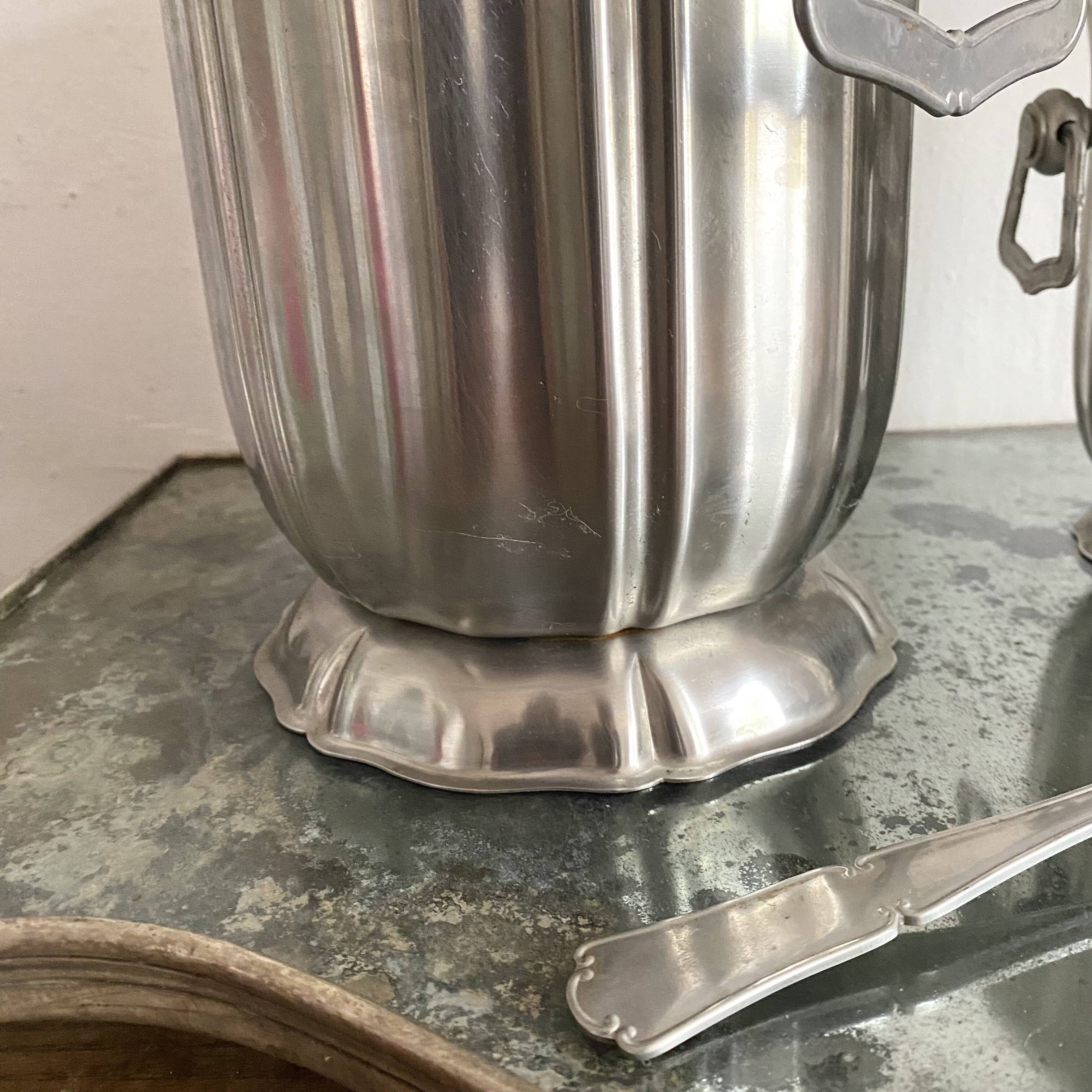 Champagne bucket set and stainless steel ice bucket Jean COUZON