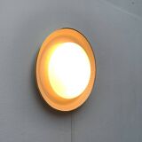 Metal and glass ceiling light in mid-century style, 1960s.