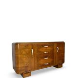 Buffet en noyer Art déco italien, de grande qualité.