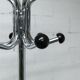 Coat rack with 12 chrome and black plastic hooks, 1960, 2m.