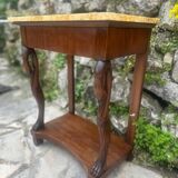 Pair of Empire style mahogany consoles, 20th century