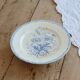 Antique compote dish, ironstone, Jules Vieillard, Bordeaux, blue poppy.