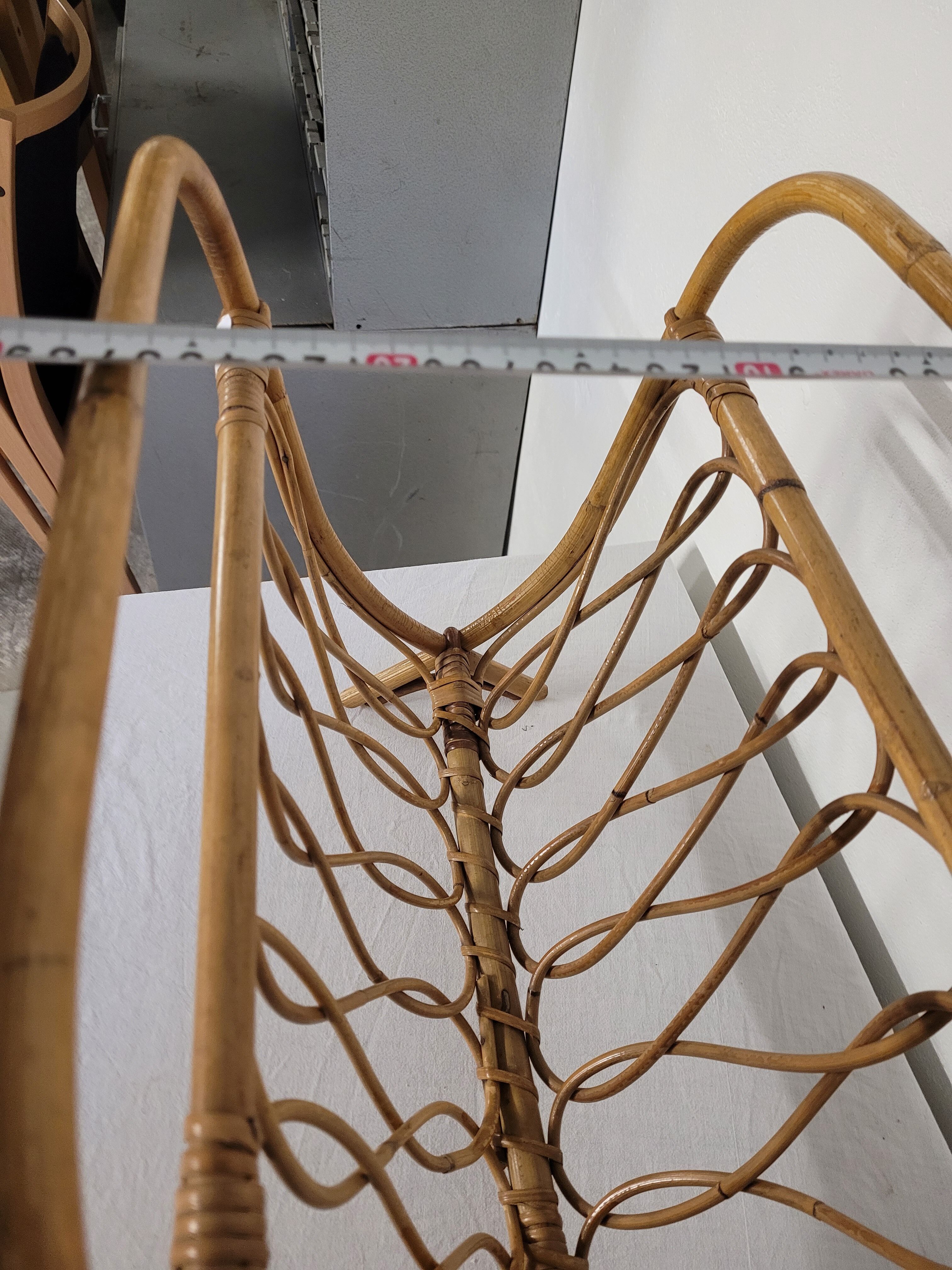 Rattan magazine holder