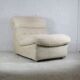 Chair "Space Age" in unbleached wool, France, circa 1970