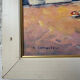 Tableau huile marine tons rosés