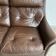 Vintage leather sofa Jacques Coulon 1960s