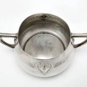 Art Nouveau sugar bowl, silver-plated brass, WMF, Germany, early 20th century