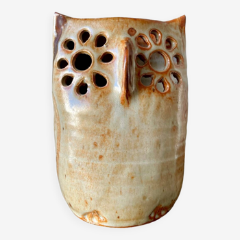 Vintage owl ceramic vase