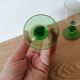 6 verres de liqueur à pied vert