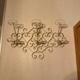 Vintage wrought iron coat rack