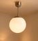 Ceiling light in opaline and chrome metal