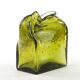Mid-century modern glass form, olive glass, designed by M. Veltuzen-Nagrabecka, Poland, 1970s