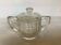 Antique faceted glass sugar bowl
