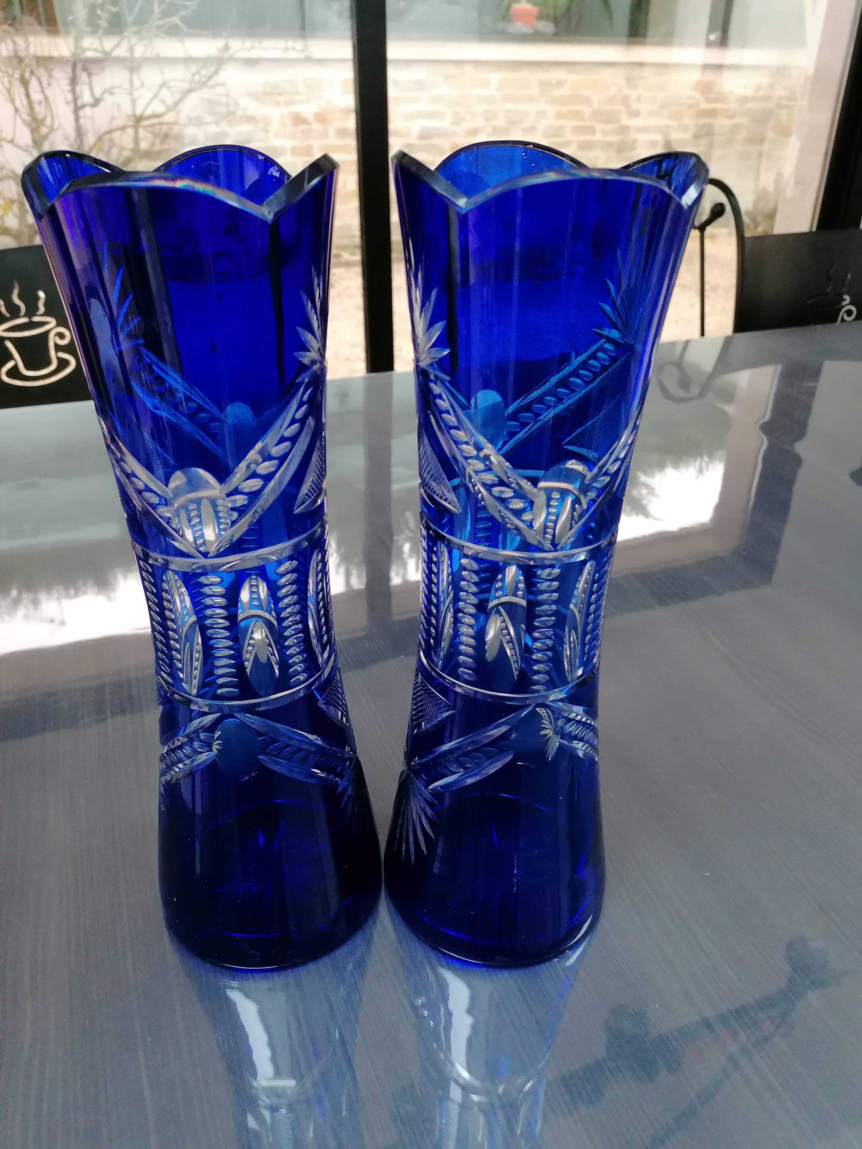 Bohemian crystal vase