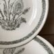 Lot of 6 deep plates with thistles