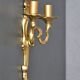 Wall lamp in twisted golden bronze baroque 2 lights