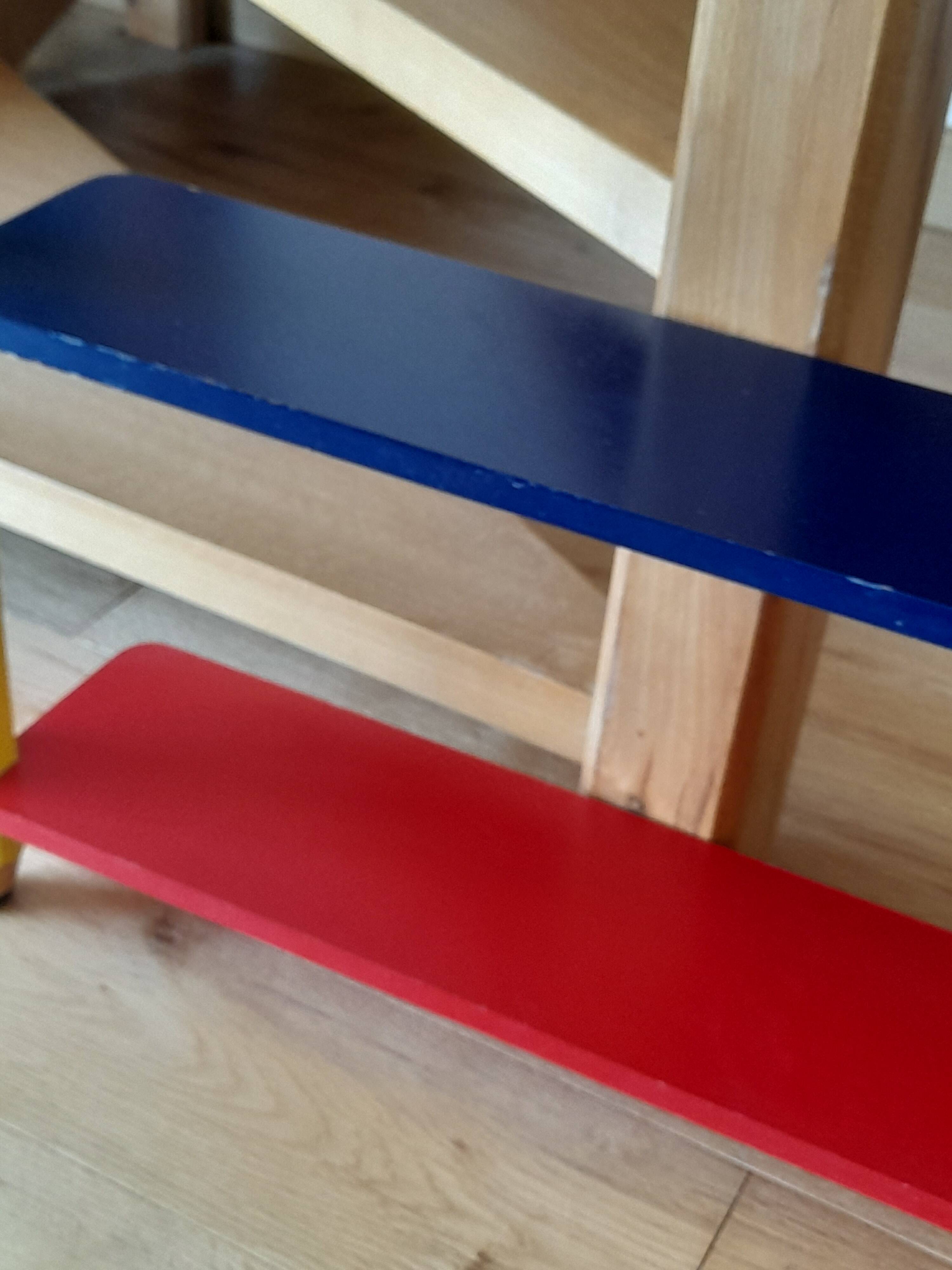 wooden wall shelf multicolor pencils Pierre Sala