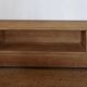 TV sideboard in raw oak and cane.