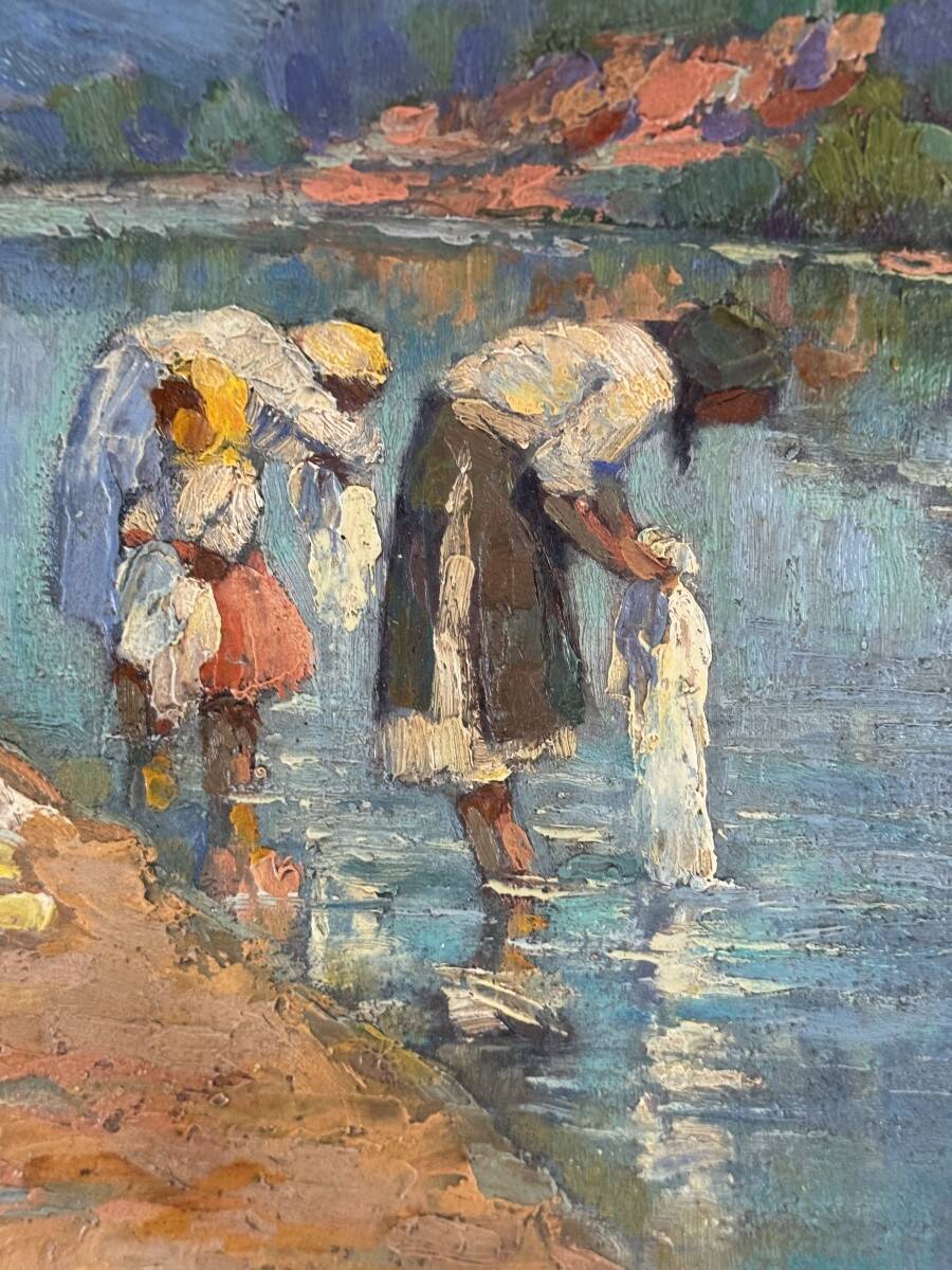 Édouard Cortes, (1882-1969), “Washerwomen”, oil on canvas