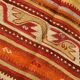 Pumpkin Orange Striped Turkish Woven Kilim Rug, 158x390 Cm