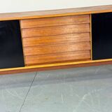 Mid-Century Scandinavian Teak Sideboard with Sliding Doors by Nils Jonsson