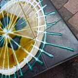 Vallauris style ceramic square coffee table