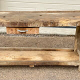 Antique French Carpenter's Workbench in Solid Beech – Early 20th Century