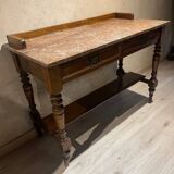 Wood and marble washstand, 19th century.