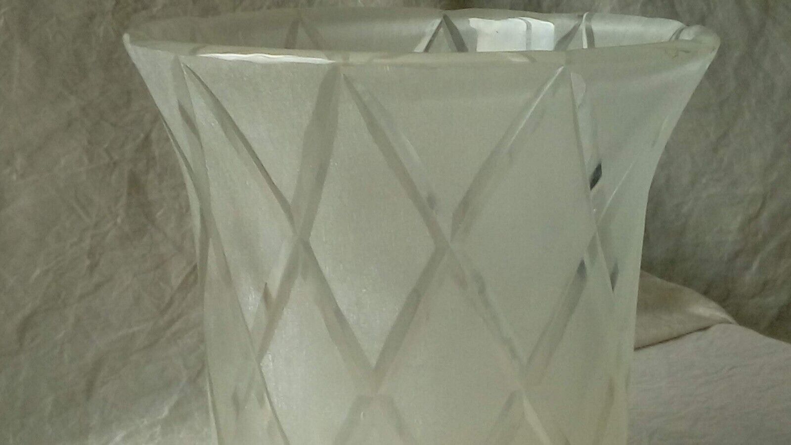 Glass vase frosted decoration diamond art deco