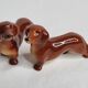 Set of three porcelain puppies