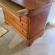 Cherry wood ogee chest of drawers - 4 drawers - 80s - long chest of drawers - Louis Philippe style
