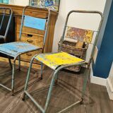 Set of 5 mismatched industrial chairs