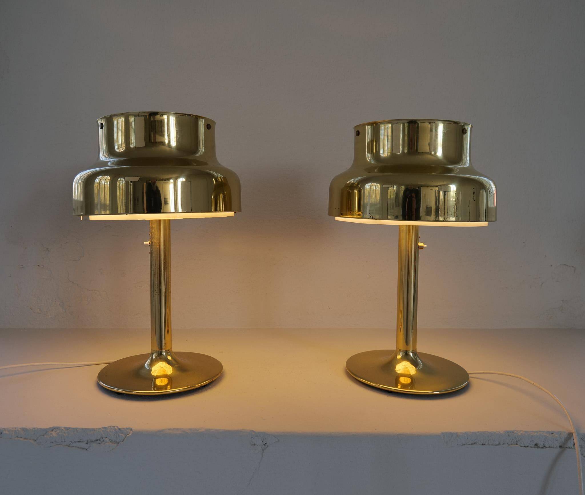 Pair of "Bumling" table lamps mid-century modern Ateljé Lyktan, 1960s