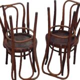 Set of four Jacob Kohn chairs.