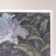 Peinture sur papier scène de village dans forêt indonésienne signée et encadrée