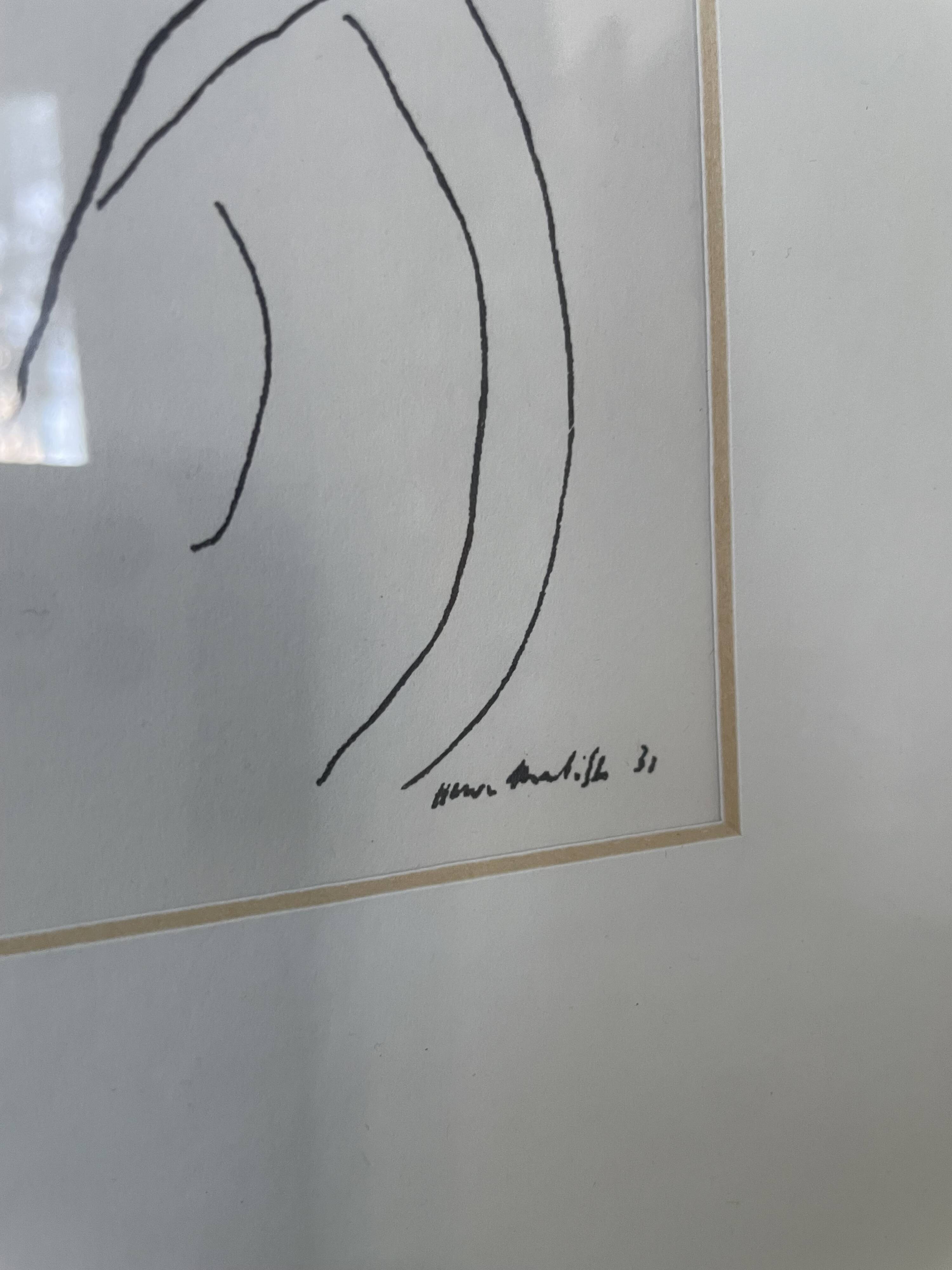 Henri Matisse vellum screenprint framed by King McGraw