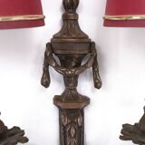 Louis XVI Style Bronze Sconces, Set of 2