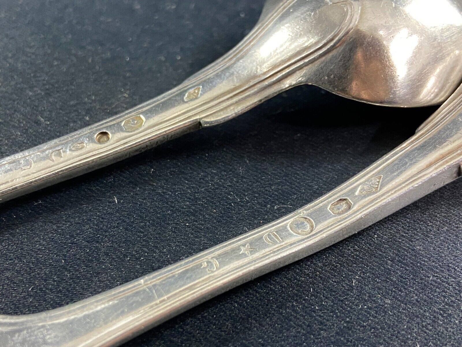 Cutlery fork large spoon fillet Louis XV silver rooster hallmarks 1798-1809