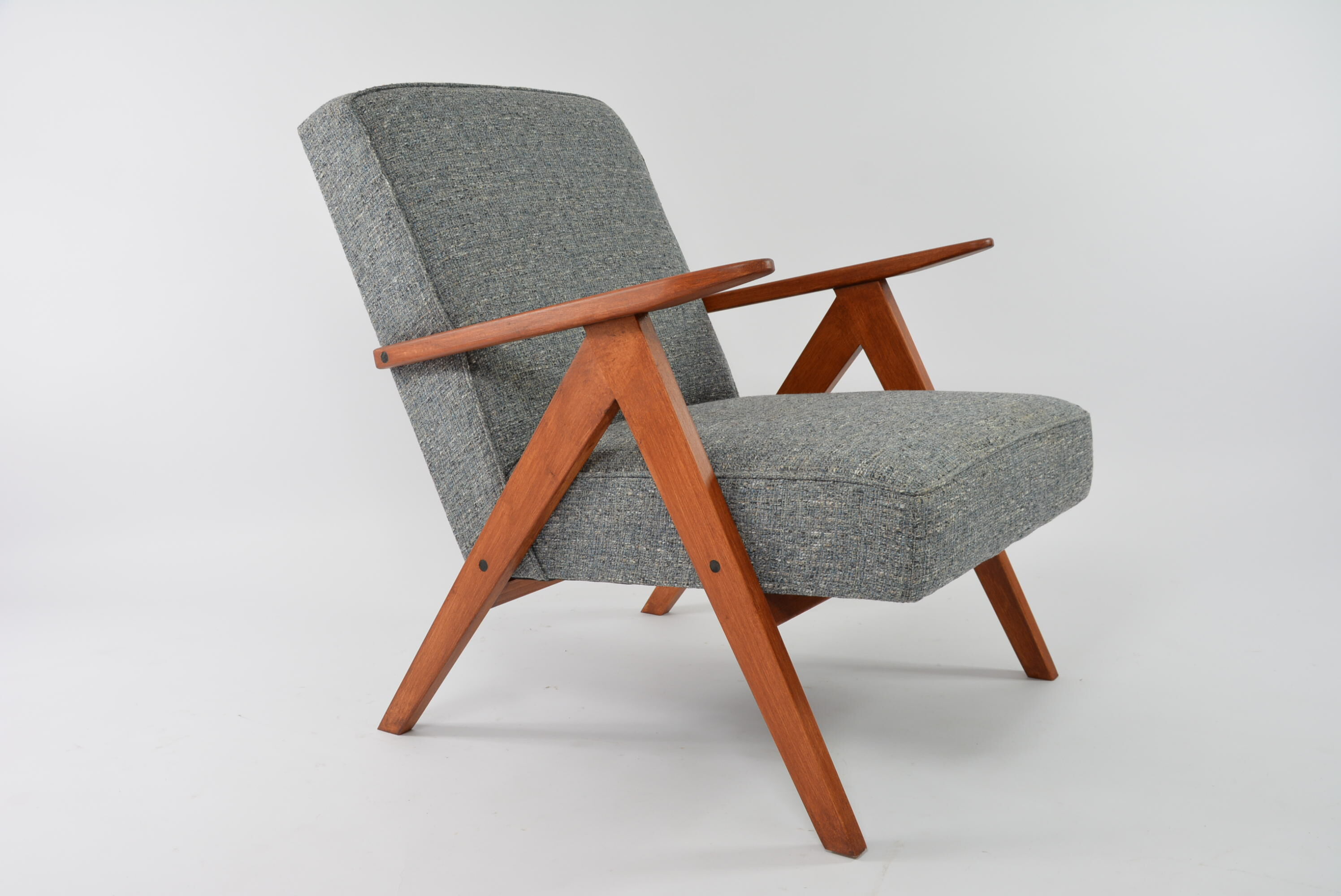 Armchair kompas blue gray mottled