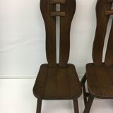 Set of 4 Belgian Brutalist Dining Chairs from De Puydt, 1970’s