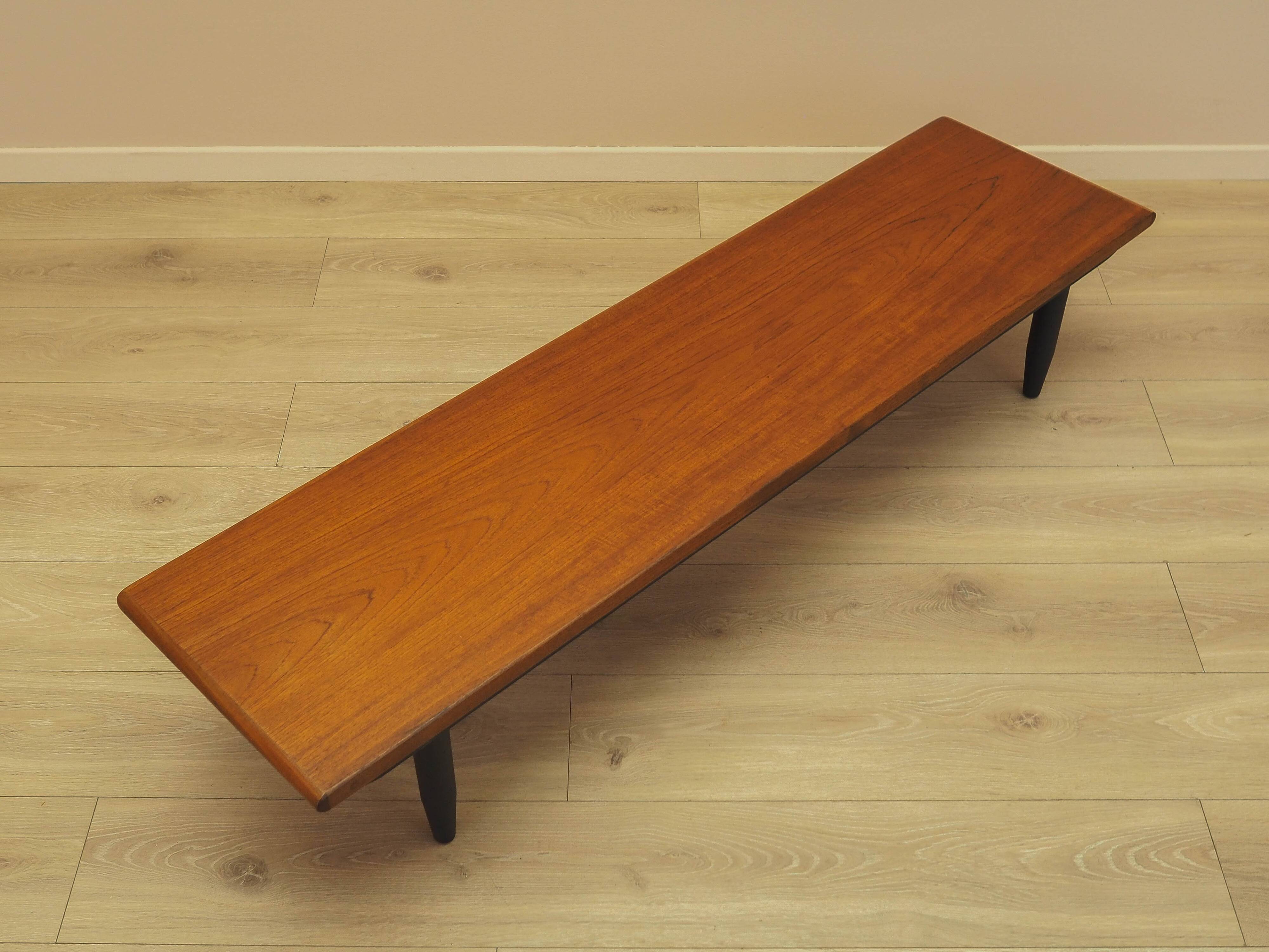 Teak sideboard, low Danish console, 1970s