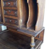 Slope desk with sorter, drawers, storage locker