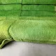 Modular green velvet corner sofa, 1970s