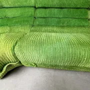 Modular green velvet corner sofa, 1970s