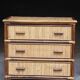 Charmante petite commode en rotin (années 70).