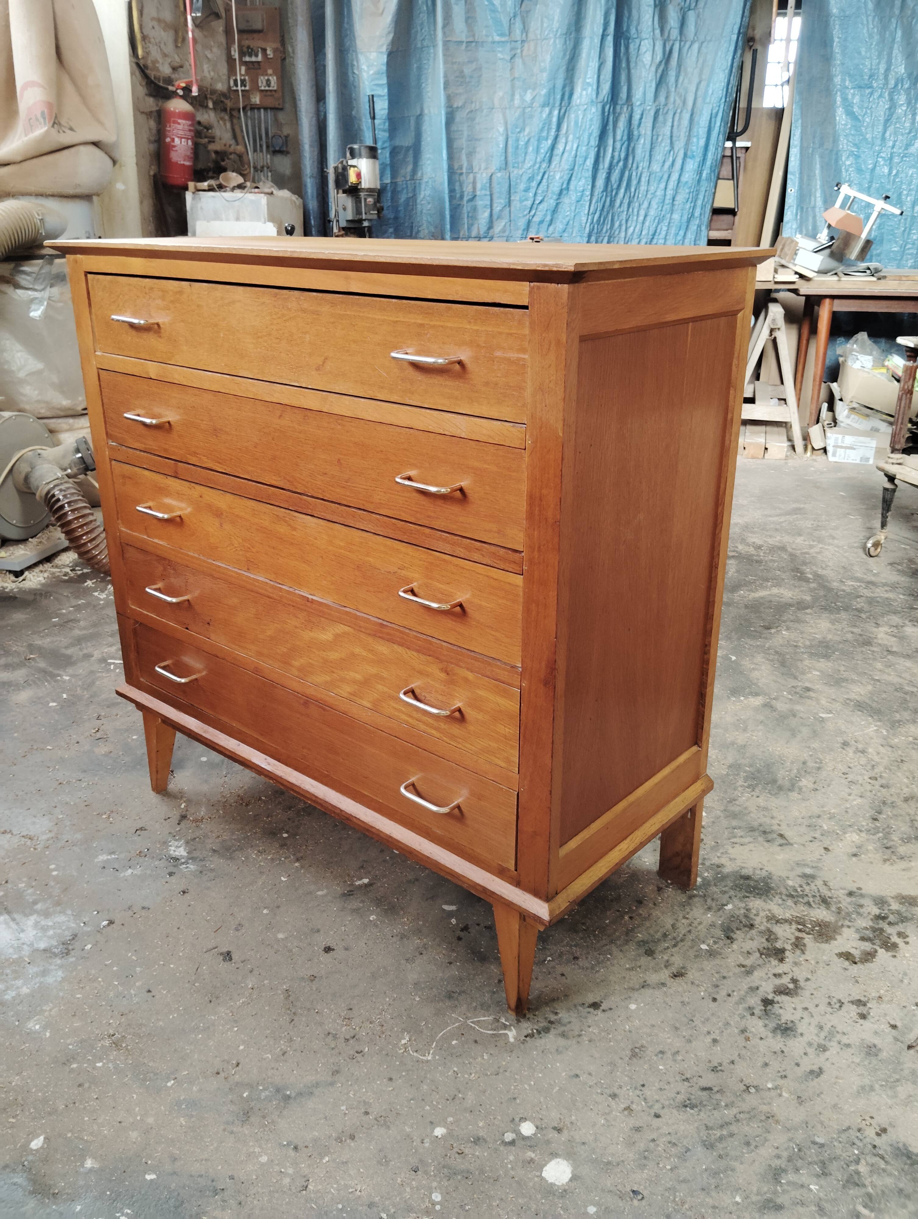 Commode vintage 50s pieds compas