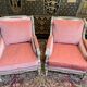 Paire de fauteuils - bergères de style Louis XVI