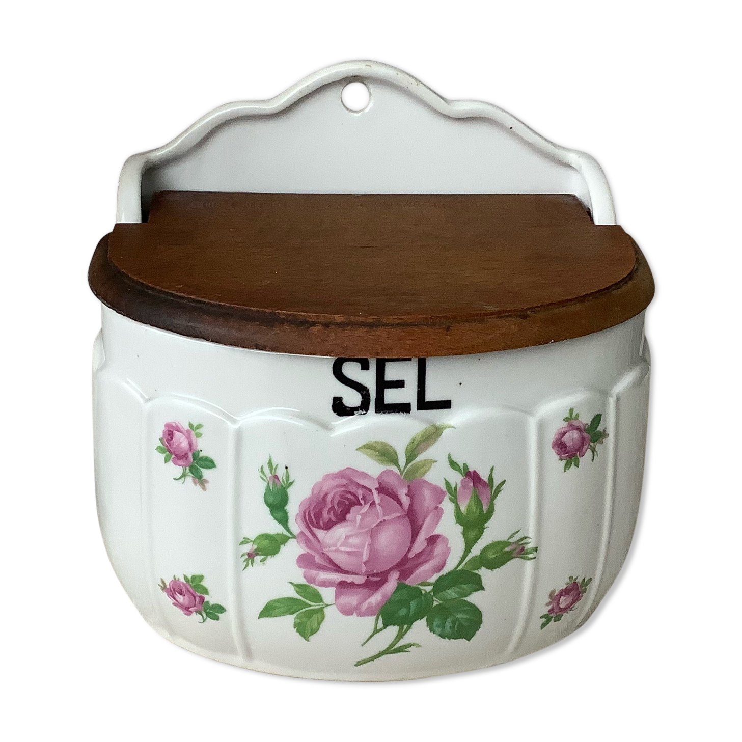 Vintage wall salt box