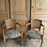 Pair of armchairs canes style louis XV
