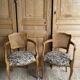 Paire de fauteuils canes style louis XV